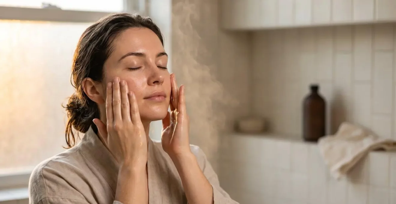 Routine de double nettoyage du visage pour protéger la peau contre les particules fines et la pollution urbaine