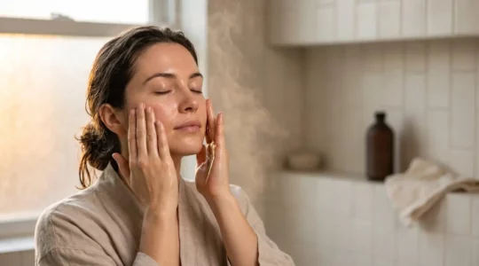 Routine de double nettoyage du visage pour protéger la peau contre les particules fines et la pollution urbaine